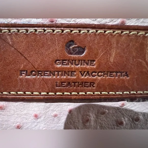 Dooney & Bourke ostrich embossed Toni satchel - Picture 3 of 12